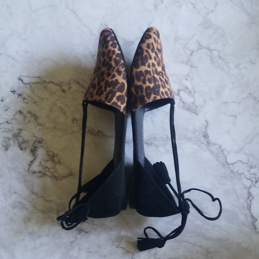 [LC Lauren Conrad] Glimmer D'orsay Lace Up Flats - Picture 5 of 8